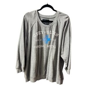 Torrid Gray Sweatshirt with Blue Accent